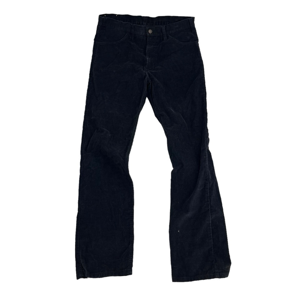 Vintage Levis Pants Mens 36x34 Navy Blue Corduroy Velour Relaxed‎ 1980s 519 1517